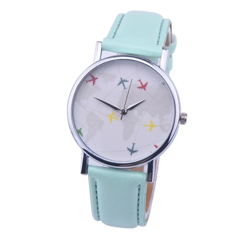 Часы наручные женские кварцевые с кожаным ремешком, повседневные аналоговые модные, милые, для путешествий, с самолетом
Часы наручные женские кварцевые с кожаным ремешком, повседневные аналоговые модные, милые, для путешествий, с самолетом