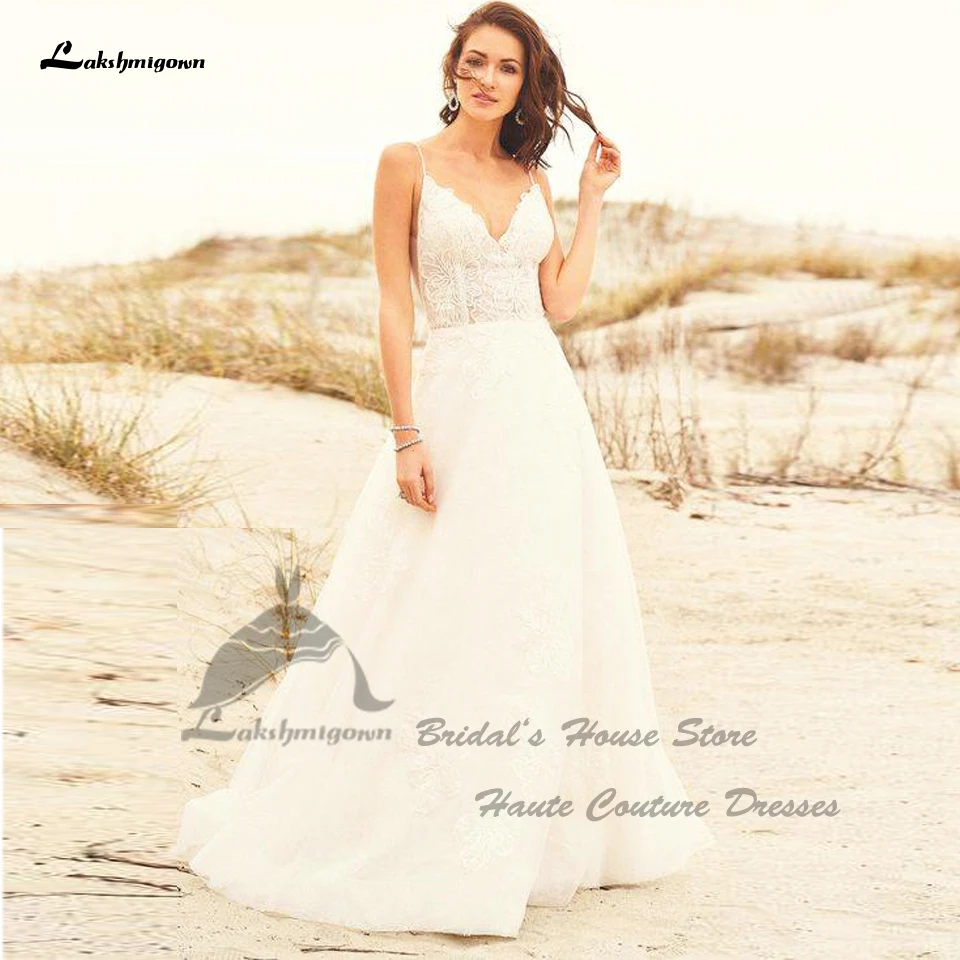 Robe Femme Chic Bridal Beach Wedding Dress V Neck Summer 2023 Sequined Lace Appliques Boho Wedding Gowns Spaghetti Straps
Robe Femme Chic Bridal Beach Wedding Dress V Neck Summer 2023 Sequined Lace Appliques Boho Wedding Gowns Spaghetti Straps