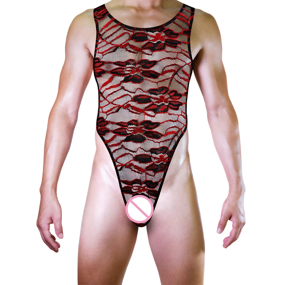 Mens Leotard Sexy Breathable Flower Lace Embroidery Bodysuit Convex Pouch Slim Tight Underwear Nightclub Sissy Erotic Lingerie
Mens Leotard Sexy Breathable Flower Lace Embroidery Bodysuit Convex Pouch Slim Tight Underwear Nightclub Sissy Erotic Lingerie