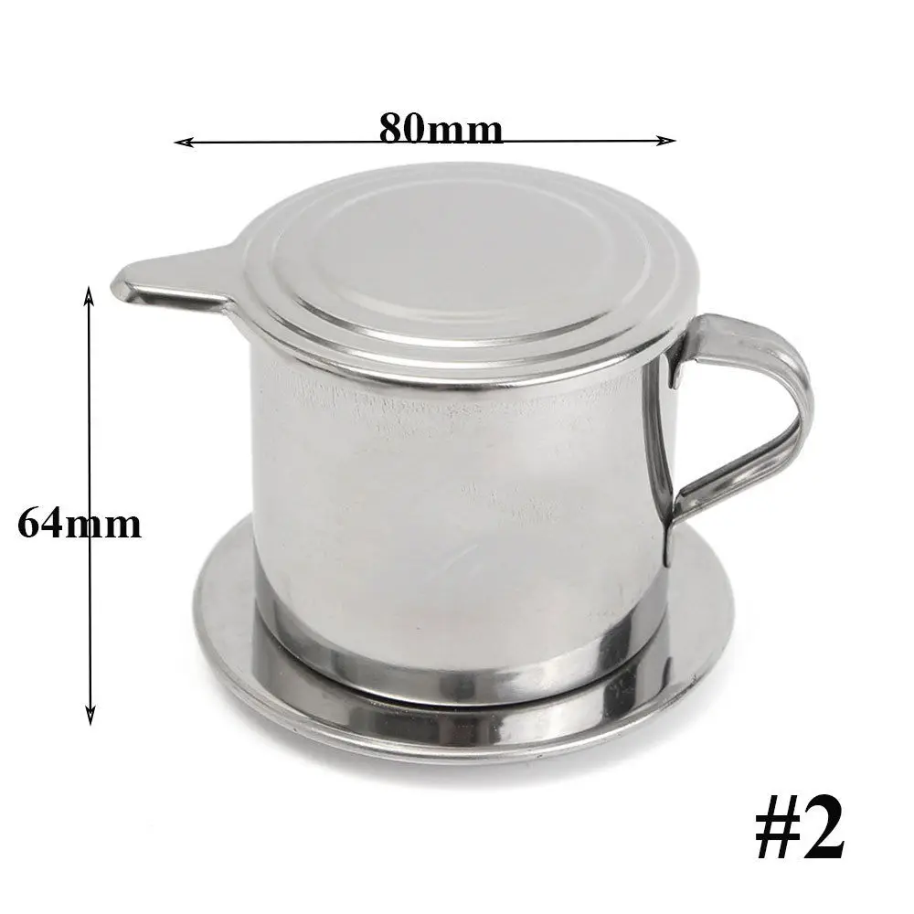 50/100ml Stainless Steel Coffee Drip Filter Maker Pot Portable Home Office Travel Camping Vietnam Vietnamese Style
50/100ml Stainless Steel Coffee Drip Filter Maker Pot Portable Home Office Travel Camping Vietnam Vietnamese Style