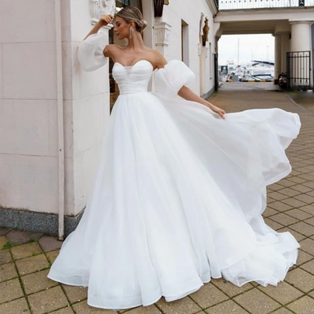 Detachable Sleeve Wedding Dresses Chiffon White Sweetheart Floor Length 2022 New Sunmmer Royal Train Bridal Gowns Robe De Mariée
Detachable Sleeve Wedding Dresses Chiffon White Sweetheart Floor Length 2022 New Sunmmer Royal Train Bridal Gowns Robe De Mariée