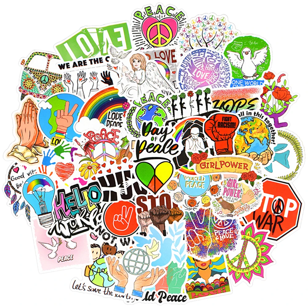 10/30/50pcs Peace and Love Stickers Toys Cartoon Graffiti Decoration Decals DIY Laptop Phone Skateboard Helmet Car PVC Sticker
10/30/50pcs Peace and Love Stickers Toys Cartoon Graffiti Decoration Decals DIY Laptop Phone Skateboard Helmet Car PVC Sticker