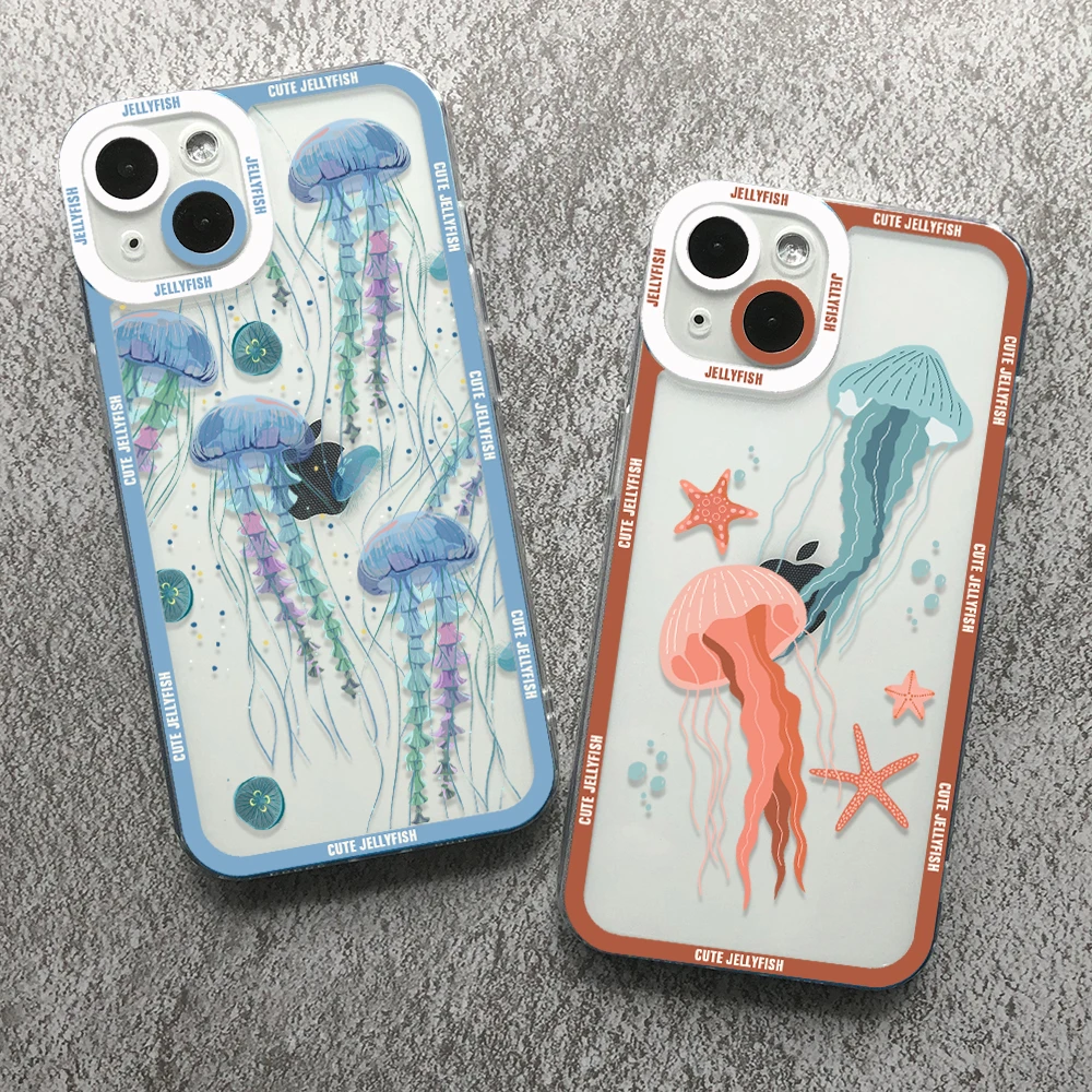 Cute Jellyfish Phone Case for iPhone 14 11 13 12 Pro Max XR X XS 8 7 6 6S Plus Mini Clear Cover Angel Eyes Funda 
Cute Jellyfish Phone Case for iPhone 14 11 13 12 Pro Max XR X XS 8 7 6 6S Plus Mini Clear Cover Angel Eyes Funda