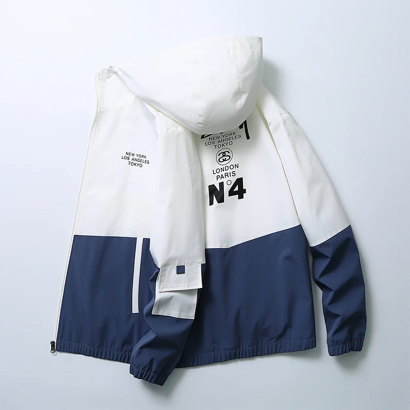 Fashion Nice Spring And Autumn Hooded Men's Casual Jacket Streetwear Zipper Top Thin Coats Long Sleeve Large Size M-4XL Clothing 
Fashion Nice Spring And Autumn Hooded Men's Casual Jacket Streetwear Zipper Top Thin Coats Long Sleeve Large Size M-4XL Clothing