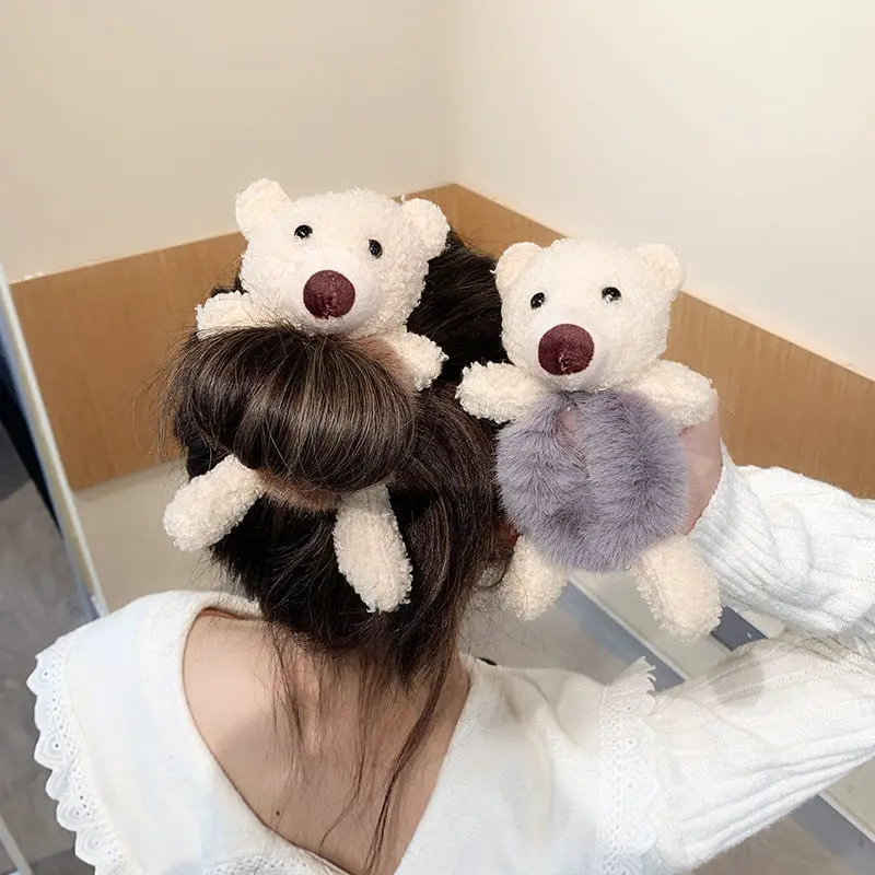 New Winter Girls Hairband Cartoon Fluffy Bear Headband Cute Hair Rope Ponytail Holder Fashion Hair Accessories резинки для волос
New Winter Girls Hairband Cartoon Fluffy Bear Headband Cute Hair Rope Ponytail Holder Fashion Hair Accessories резинки для волос