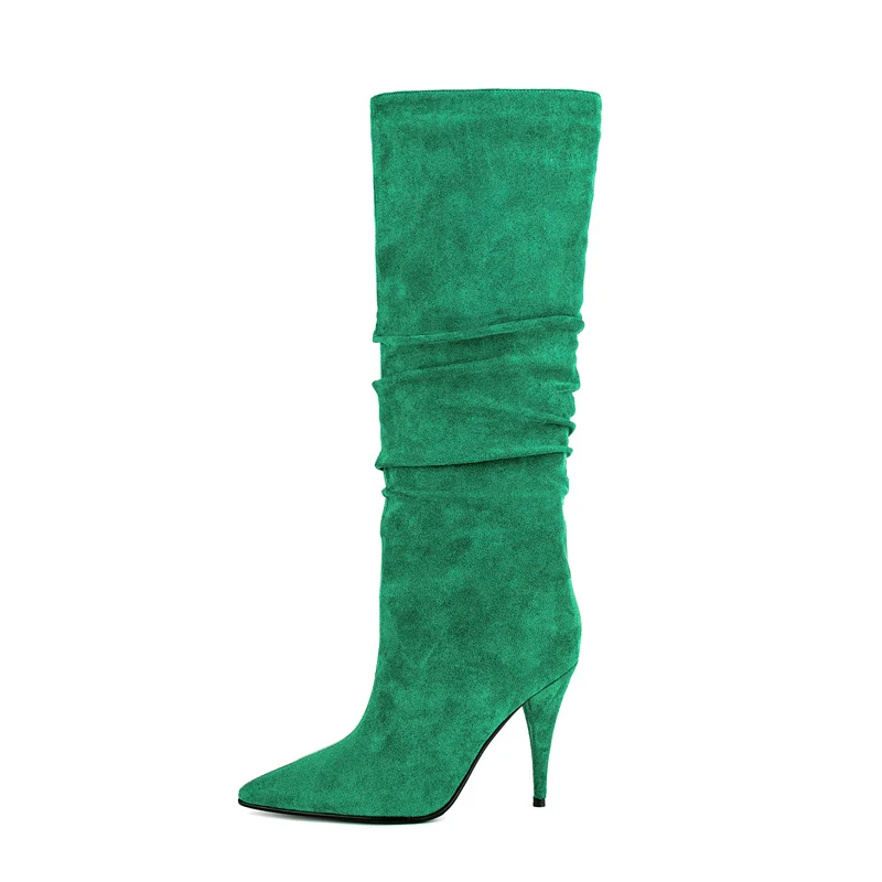 2023 Classics Woman Boots Solid Color Thin Heel Suede Pointed Toe Winter Shoes Female Pleated High Heel Sexy Botas Femininas
2023 Classics Woman Boots Solid Color Thin Heel Suede Pointed Toe Winter Shoes Female Pleated High Heel Sexy Botas Femininas