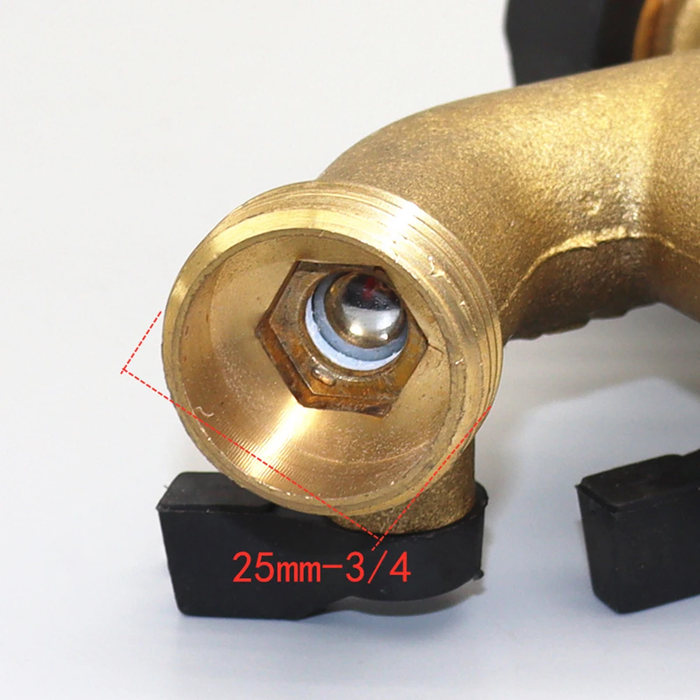 

4 Way Solid Brass Hose Splitter Connector With Shut Off Valves 3/4inch Faucets Adapter Switcher Connector Irrigation Watering