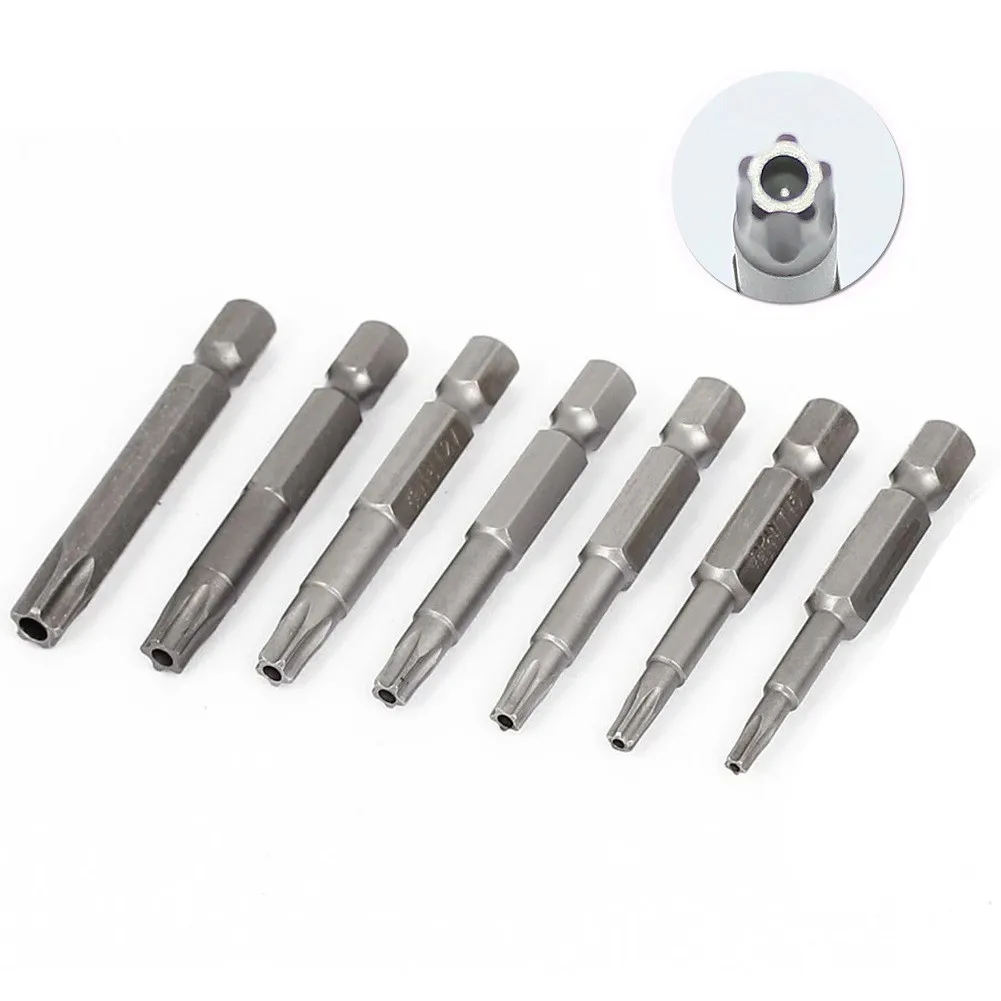 1pc 50mm 1/4" Hex Shank Screwdriver Bit Five-point Magnetic Torx Screw Driver Bits T10-T40 Screwdrivers Bit Hand Tools
1pc 50mm 1/4" Hex Shank Screwdriver Bit Five-point Magnetic Torx Screw Driver Bits T10-T40 Screwdrivers Bit Hand Tools