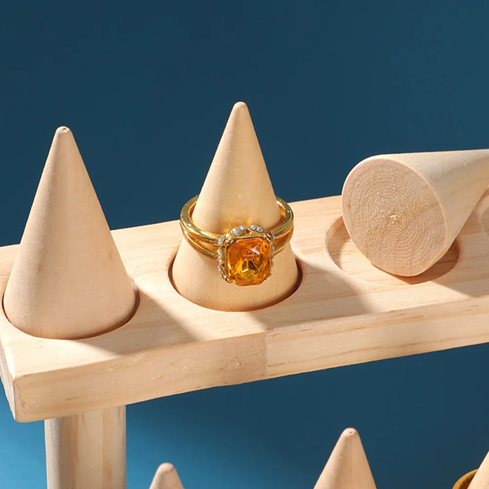 Jewelry Display Rack Storage Containers Ring Jewelery Holder Stand Wooden Cone Holders 
Jewelry Display Rack Storage Containers Ring Jewelery Holder Stand Wooden Cone Holders