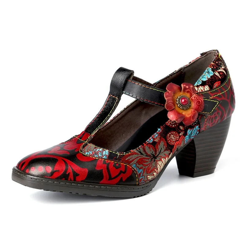 Women Pumps Genuine Leather Square Heel Round Toe Round Strap Thick heel retro Wedding Shoes For Women size 42
Women Pumps Genuine Leather Square Heel Round Toe Round Strap Thick heel retro Wedding Shoes For Women size 42
