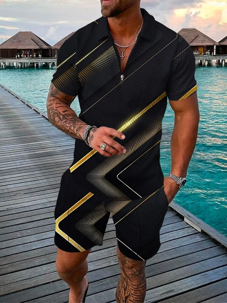 2022 Digital Print Men's Summer Two Piece Fashion Casual Polo Short Sleeve Shirt and Shorts Men's 2022 Trendy Streetwear
2022 Digital Print Men's Summer Two Piece Fashion Casual Polo Short Sleeve Shirt and Shorts Men's 2022 Trendy Streetwear