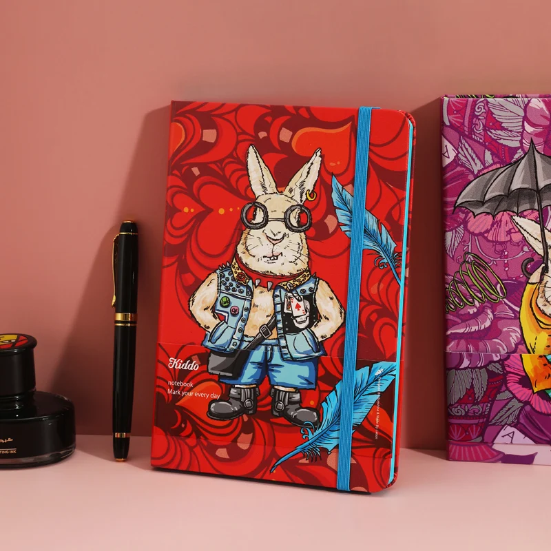 

Coloring page aesthetic illustration diary hand-painted girl heart hand ledger set high-value notebook literary exquisite