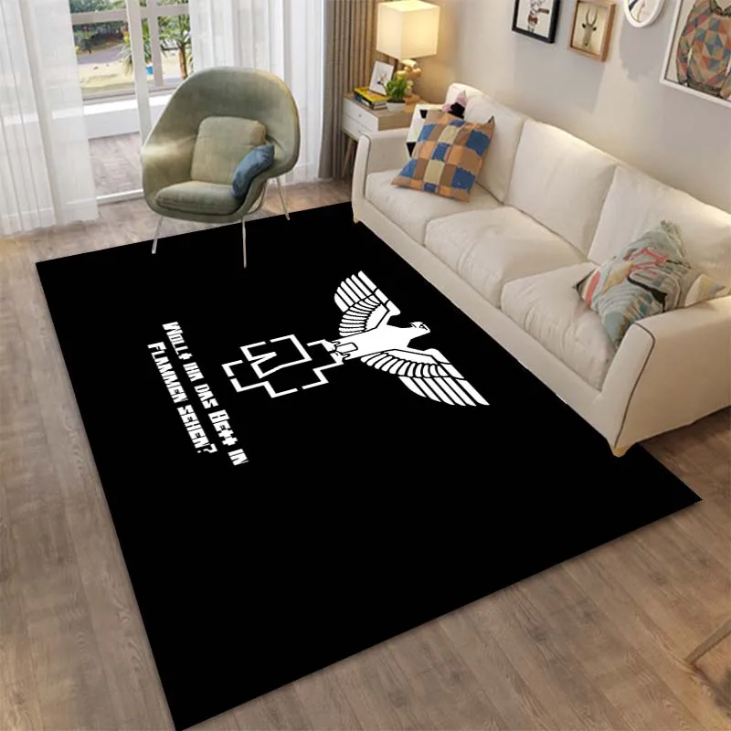 

15 sizes Rock Band-Rammsteinn Area Rug Large,Carpet Rug for Living Room Bedroom Sofa Doormat Decor,Kitchen Non-slip Floor Mat 3D