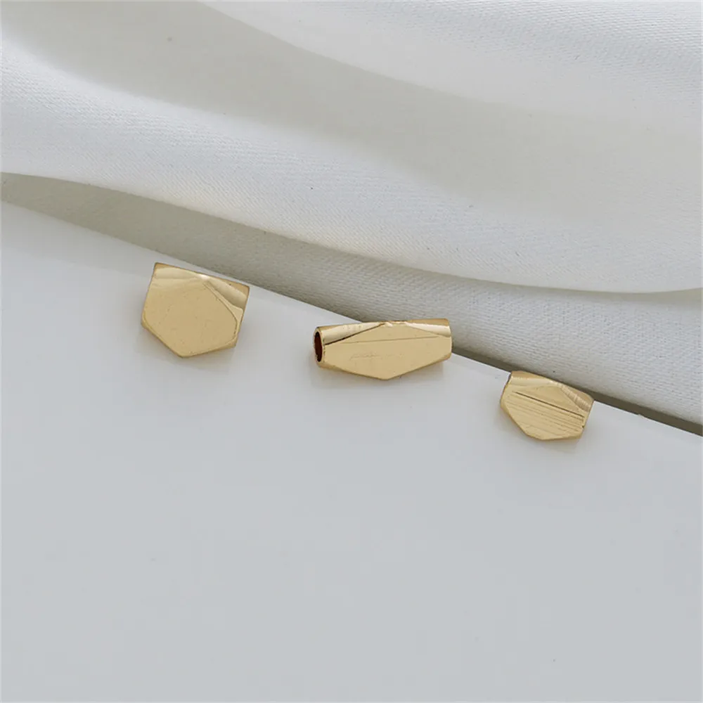 

Three Mirror Diamond Shaped Beads with Bright Large Holes and Long Stripes DIY Jewelry Making Components Bracelets Accessories