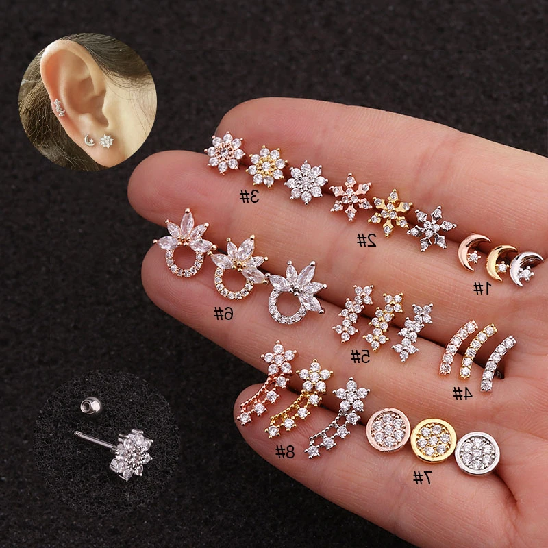 1Piece Piercing Stud Earrings for Women FashionTrend Jewelry Women Moon Flowers Round Earring Ear Cuff Christmas Gift
1Piece Piercing Stud Earrings for Women FashionTrend Jewelry Women Moon Flowers Round Earring Ear Cuff Christmas Gift