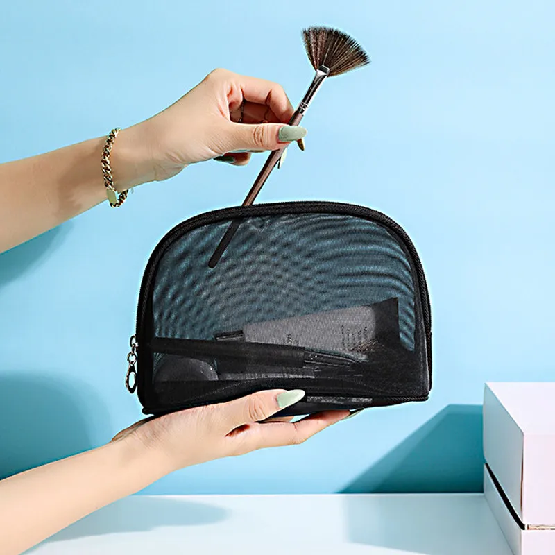 1pc Black Mesh Toiletry Pouch Large Capacity Mesh Cloth Cosmetic Travel Bag Makeup Organizer Bag For Outdoor Travel
1pc Black Mesh Toiletry Pouch Large Capacity Mesh Cloth Cosmetic Travel Bag Makeup Organizer Bag For Outdoor Travel