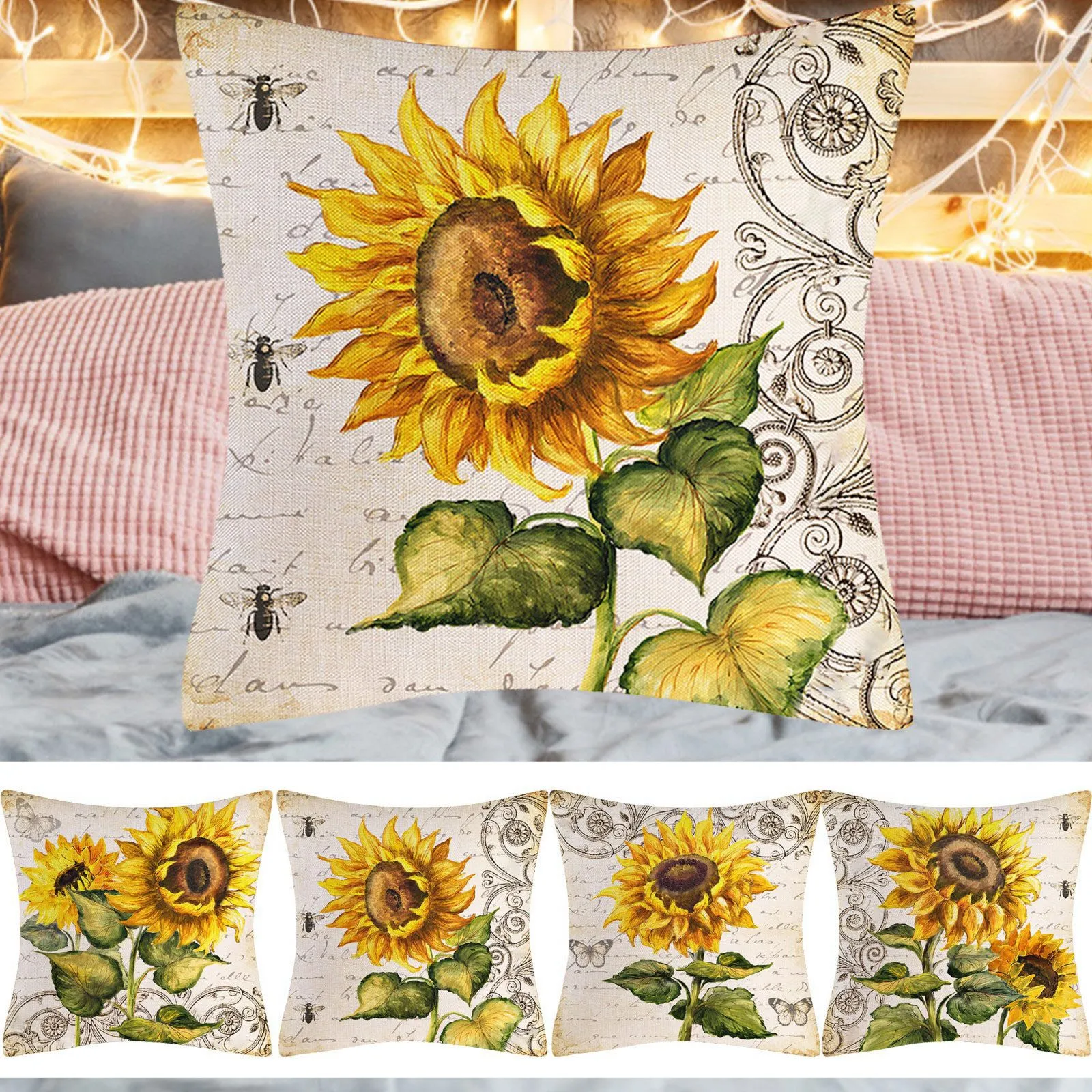 Throw Pillow Covers Sunflower Yellow On Black Sun Flowers Decor Pillowcases Satin Pillowcase Standard Size Color Pillow Cases
Throw Pillow Covers Sunflower Yellow On Black Sun Flowers Decor Pillowcases Satin Pillowcase Standard Size Color Pillow Cases