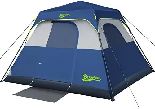 

Палатка-домик, на 4 человек/6 человек, кемпинговая палатка, водонепроницаемая и ветрозащитная, с сумкой для переноски, в течение 60 секунд