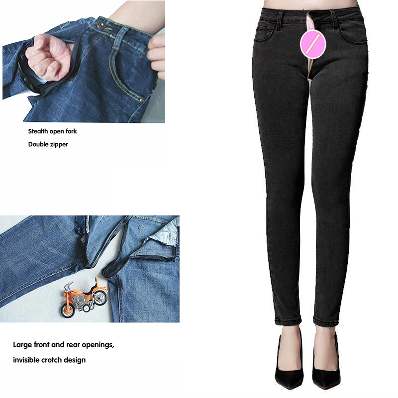 Skinny Jeans Women's Invisible Front and Rear Open-Seat Pants Elastic plus Size 150kg Jeans Women Korean Pant Outdoor Convenient
Skinny Jeans Women's Invisible Front and Rear Open-Seat Pants Elastic plus Size 150kg Jeans Women Korean Pant Outdoor Convenient