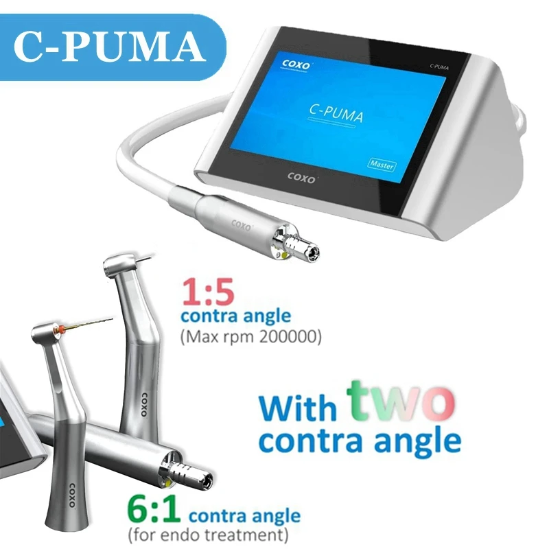 COXO C-Puma Стоматологический Электрический мотор и эндодвигатель 2 в 1, миниинвазивное оборудование для ремонта и стоматологии с углом против 1:5 и 6:1
COXO C-Puma Стоматологический Электрический мотор и эндодвигатель 2 в 1, миниинвазивное оборудование для ремонта и стоматологии с углом против 1:5 и 6:1