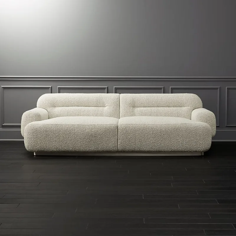 Современный скандинавский диван из овечьей шерсти, легкая Роскошная Минималистичная софа на три человека для гостиной в маленькой квартир... 
Современный скандинавский диван из овечьей шерсти, легкая Роскошная Минималистичная софа на три человека для гостиной в маленькой квартир...