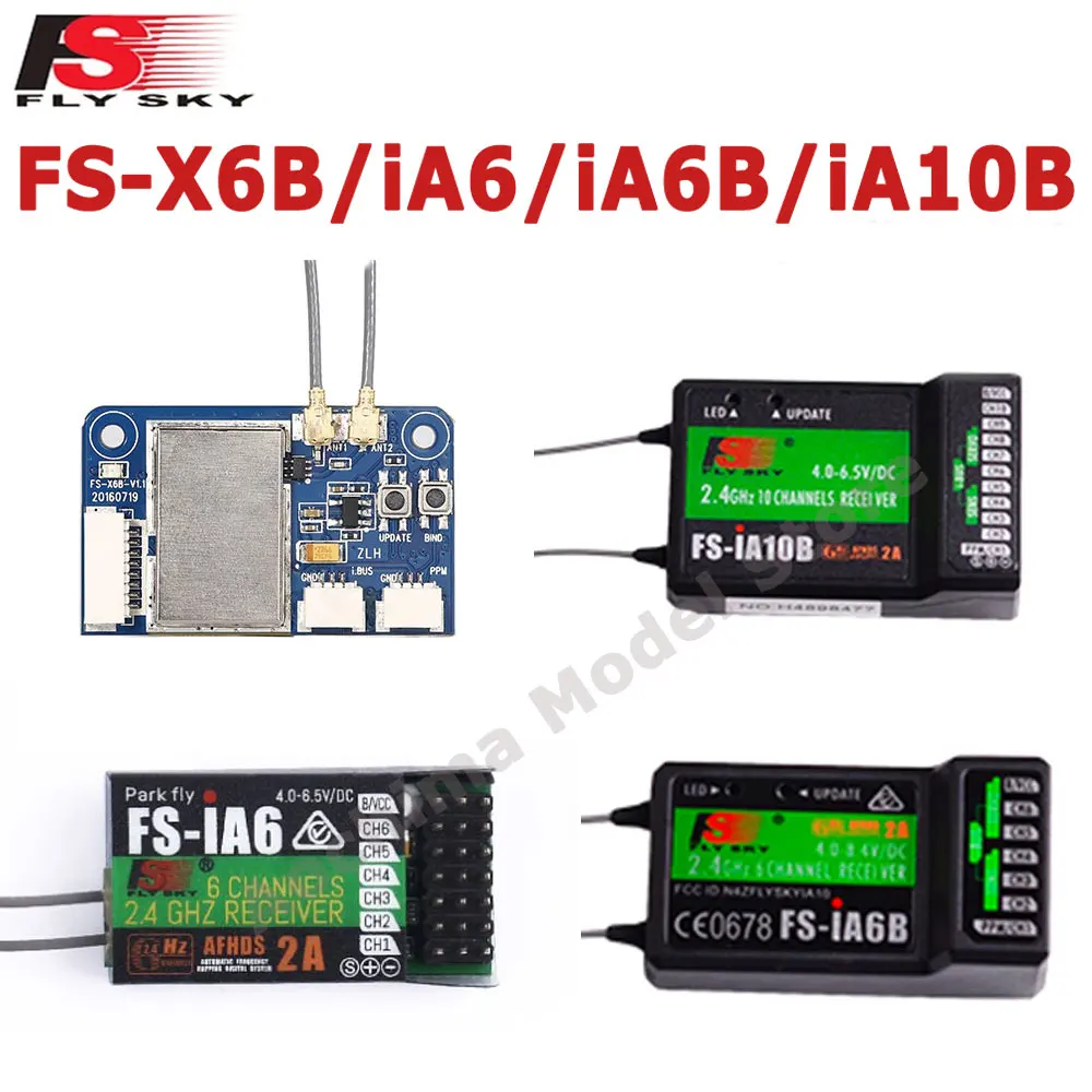 FlySky FS-iA6 FS-iA6B FS-iA10B FS-X6B Receiver For FS-i6 i6X i6S i10 TH9A Transmisor RC Control Remote Parts
FlySky FS-iA6 FS-iA6B FS-iA10B FS-X6B Receiver For FS-i6 i6X i6S i10 TH9A Transmisor RC Control Remote Parts