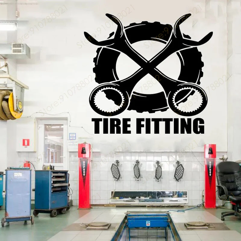 Auto Service Tires Fitting Wall Sticker Vinyl Interior Decoration Garage Repair Service Shop Decals Self-adhesive Wallpaper S573
Auto Service Tires Fitting Wall Sticker Vinyl Interior Decoration Garage Repair Service Shop Decals Self-adhesive Wallpaper S573