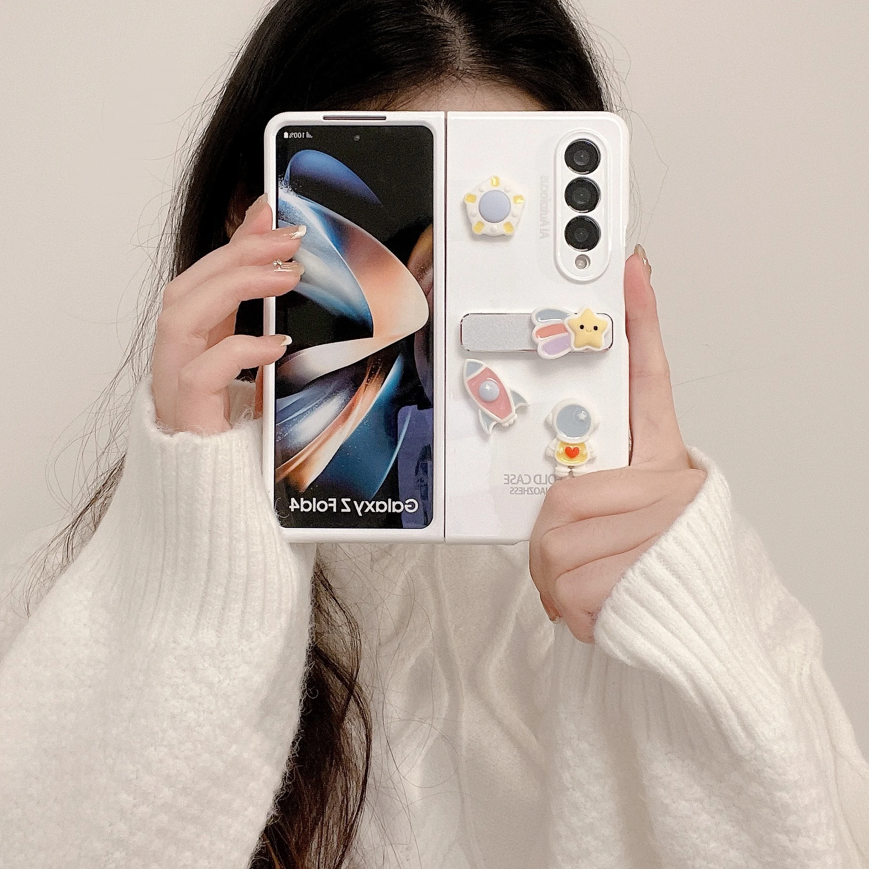 Чехол для телефона Samsung Galaxy Z Fold 4, милый металлический кронштейн с космосом, астронавтом, подставкой Z Fold 3 2, защитный чехол
Чехол для телефона Samsung Galaxy Z Fold 4, милый металлический кронштейн с космосом, астронавтом, подставкой Z Fold 3 2, защитный чехол