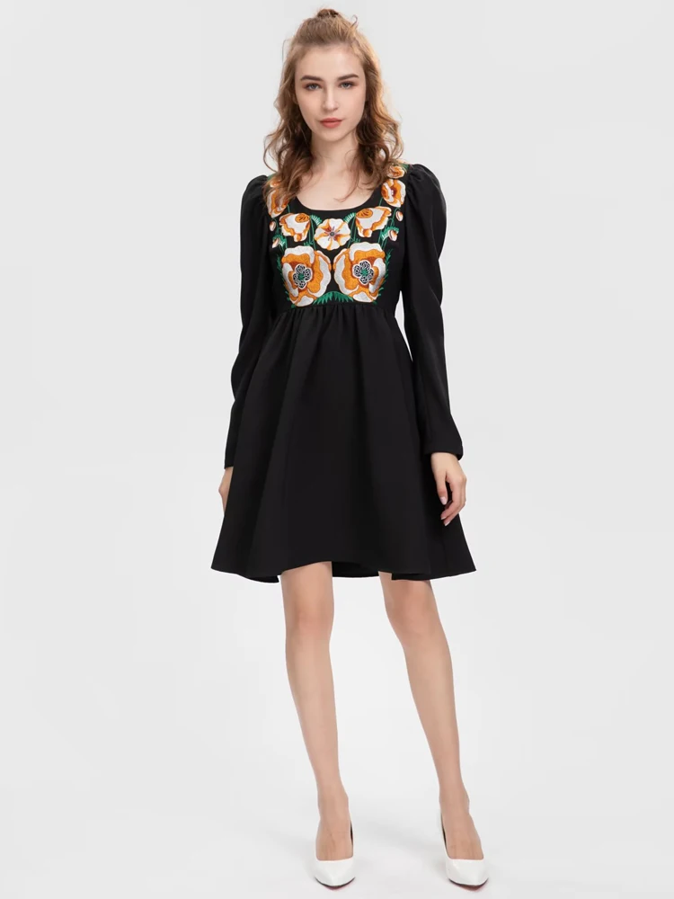 High Quality Fashion Spring Autumn New Ladies Elegant Celebrity Long Embroidery Black Unique Party Casual Chic Girls Mini Dress
High Quality Fashion Spring Autumn New Ladies Elegant Celebrity Long Embroidery Black Unique Party Casual Chic Girls Mini Dress