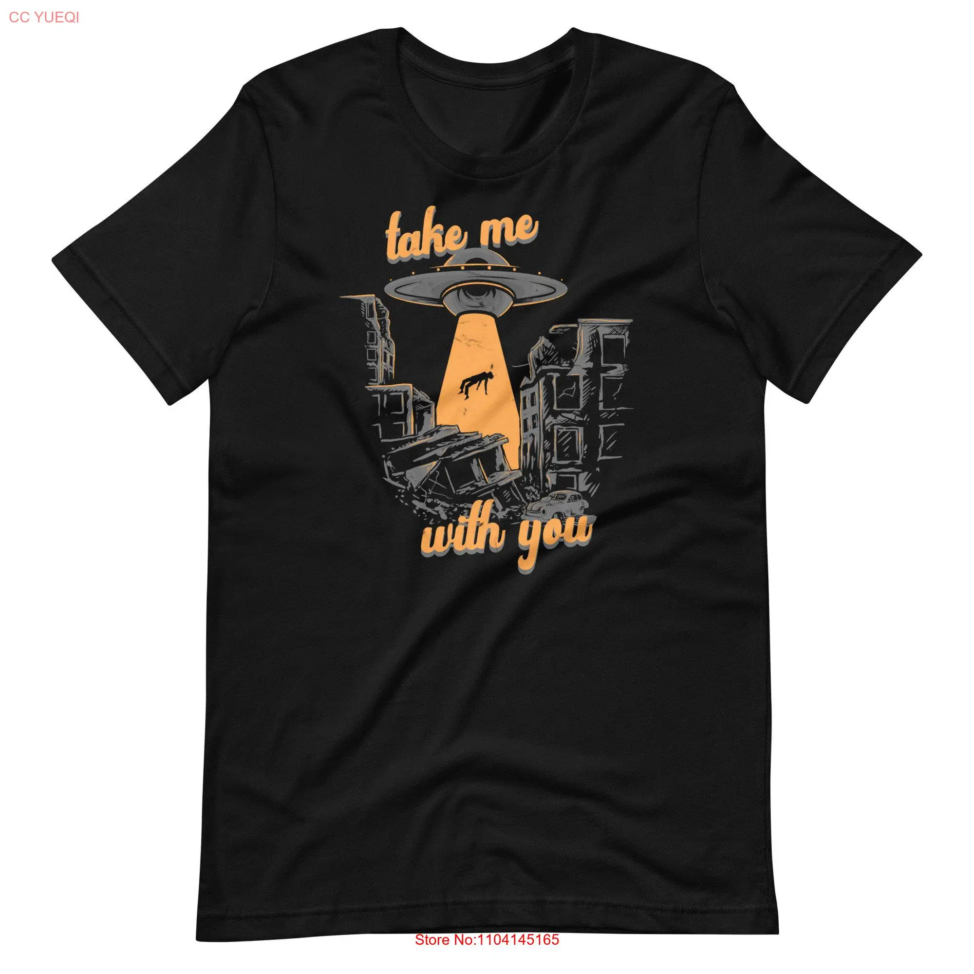 Футболка Take Me With You Alien UFO винтажная забавная футболка 90-х годов эстетичная с