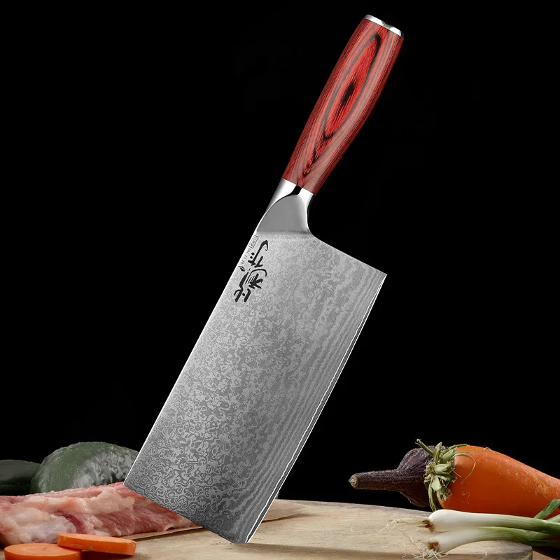 Slicing Damascus Knife 67 Layers 10Cr15MoV Steel 7 Inch Sharp Chinese Chef Cleaver Kitchen Knife For Cutting Vegetables And Meat
Slicing Damascus Knife 67 Layers 10Cr15MoV Steel 7 Inch Sharp Chinese Chef Cleaver Kitchen Knife For Cutting Vegetables And Meat