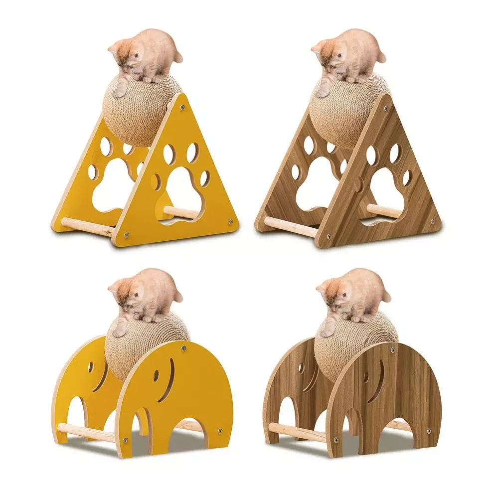 Pet Cat Catch Scratcher Ball Wooden Wear-Resistant Sisal Scratcher Toys Climbing Tower Frame Interactive Cat Grinding Claw Board
Pet Cat Catch Scratcher Ball Wooden Wear-Resistant Sisal Scratcher Toys Climbing Tower Frame Interactive Cat Grinding Claw Board