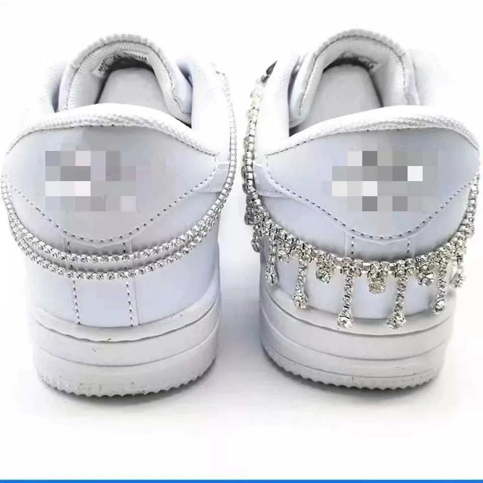 Fashion trend shining Crystal Rhinestone shoe chain AF1 sports shoes decoration luxury fashion shoes accessories designer charm
Fashion trend shining Crystal Rhinestone shoe chain AF1 sports shoes decoration luxury fashion shoes accessories designer charm
