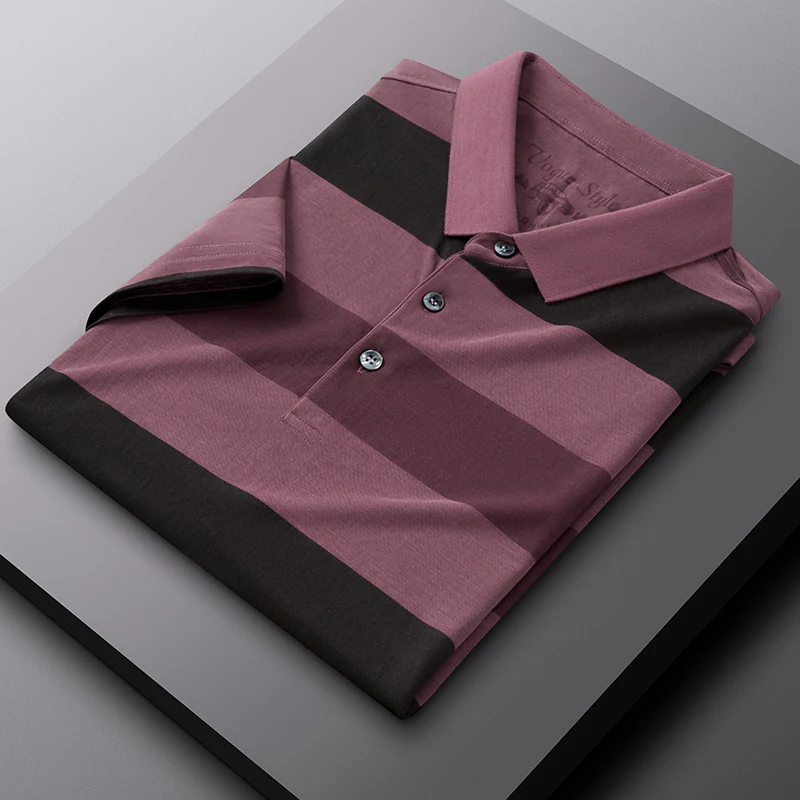 High End Men's Short Sleeve Designer Business Polo Shirt Luxury Soft Cool Tshirts Slim Fit Classic Tops Striped Logo New Summer
High End Men's Short Sleeve Designer Business Polo Shirt Luxury Soft Cool Tshirts Slim Fit Classic Tops Striped Logo New Summer
