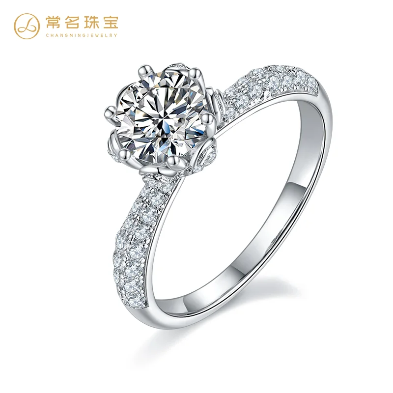 With Certificate 1.0ct Flower god Moissanite Ring 925 Sterling Silver D Color Diamond Rings women ring Wedding Band Wholesale
With Certificate 1.0ct Flower god Moissanite Ring 925 Sterling Silver D Color Diamond Rings women ring Wedding Band Wholesale