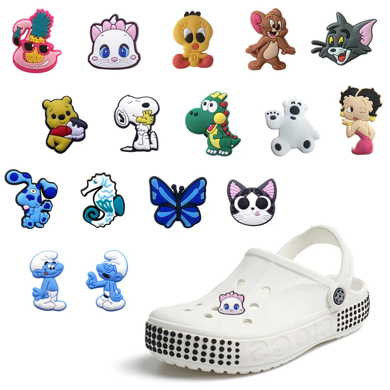 1PCS Cartoon PVC Croc Shoe Charms Cat Dogs Mouse Gibits Clog Accessories Garden Sandal Decorations Ornaments Fit Croc Shoes
1PCS Cartoon PVC Croc Shoe Charms Cat Dogs Mouse Gibits Clog Accessories Garden Sandal Decorations Ornaments Fit Croc Shoes