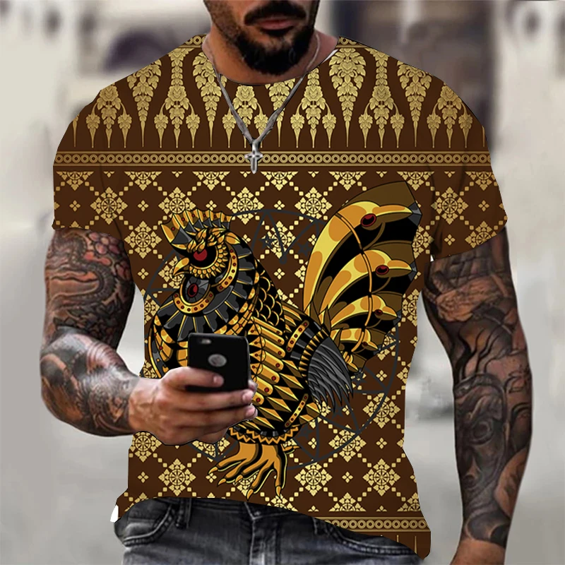 Fashion Personality Metal Styl Man T-shirt 3D Rooster Print Men Short Sleeve Casual Fashion Street Hip-hop O-neck Tops Loose Tee
Fashion Personality Metal Styl Man T-shirt 3D Rooster Print Men Short Sleeve Casual Fashion Street Hip-hop O-neck Tops Loose Tee