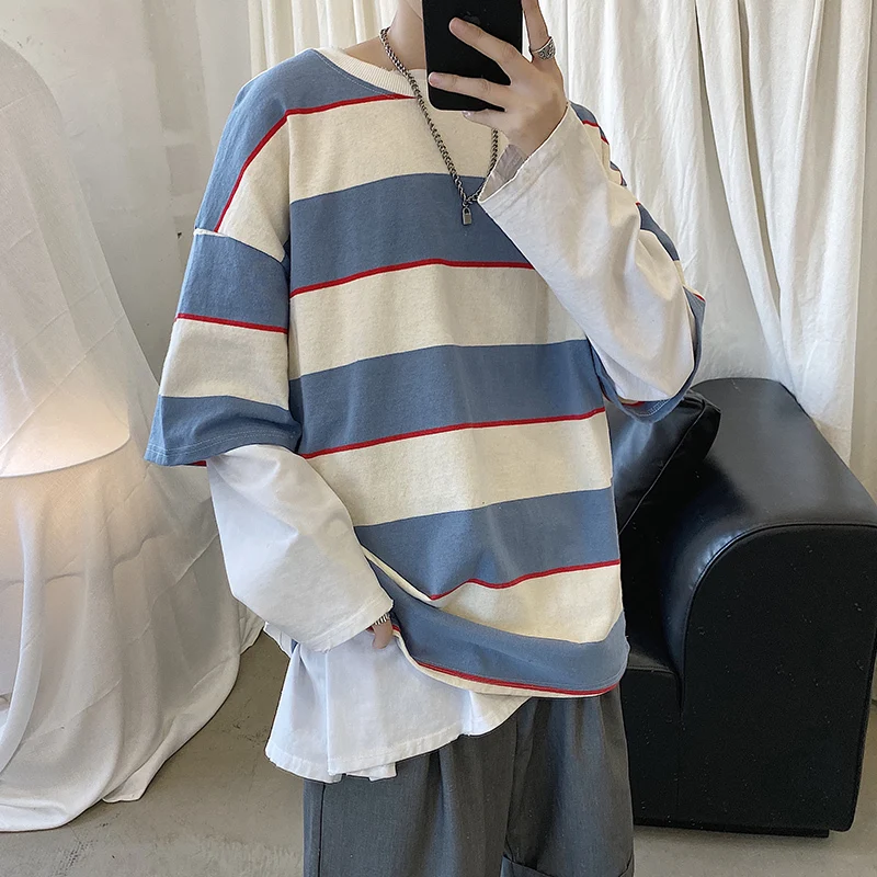 Футболка мужская с коротким рукавом, модная рубашка в контрастную полоску, свободная уличная одежда, повседневный Топ оверсайз, лето
Футболка мужская с коротким рукавом, модная рубашка в контрастную полоску, свободная уличная одежда, повседневный Топ оверсайз, лето