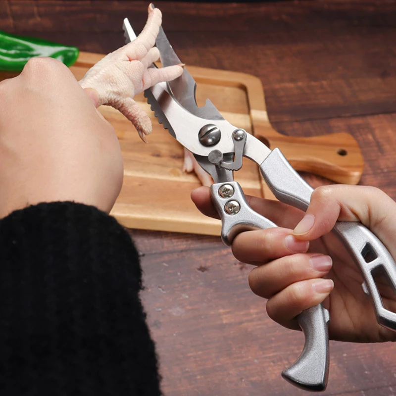 Новые сберегающие усилия кухонные мощные ножницы для куриных костей ножницы для курицы утки рыбы ножницы из нержавеющей стали ножницы пова... 
Новые сберегающие усилия кухонные мощные ножницы для куриных костей ножницы для курицы утки рыбы ножницы из нержавеющей стали ножницы пова...