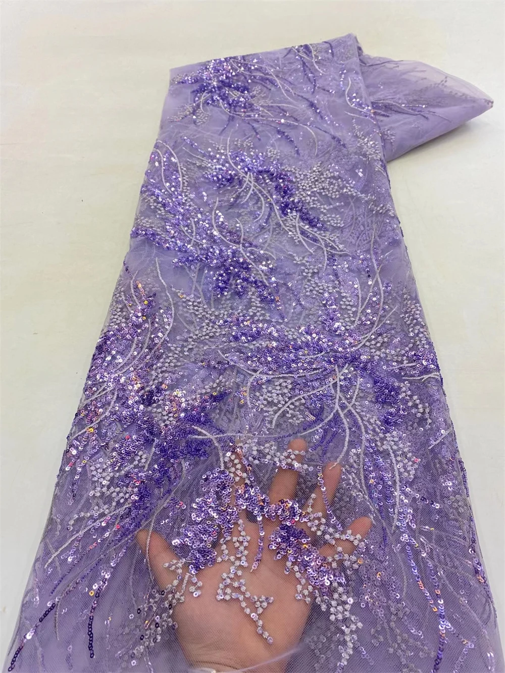 Purple Latest African Sequins Lace Fabric 2023 High Quality Lace Material French Nigerian Lace Fabrics For Women Party Sewing
Purple Latest African Sequins Lace Fabric 2023 High Quality Lace Material French Nigerian Lace Fabrics For Women Party Sewing