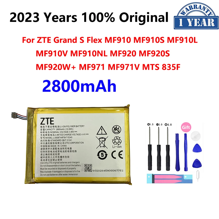 100% Original 2800mAh Li3928T44P3h715345 For ZTE Grand S Flex MF910 MF910S MF910L MF910V MF910NL MF920 MF920S MF920W+ Battery
100% Original 2800mAh Li3928T44P3h715345 For ZTE Grand S Flex MF910 MF910S MF910L MF910V MF910NL MF920 MF920S MF920W+ Battery