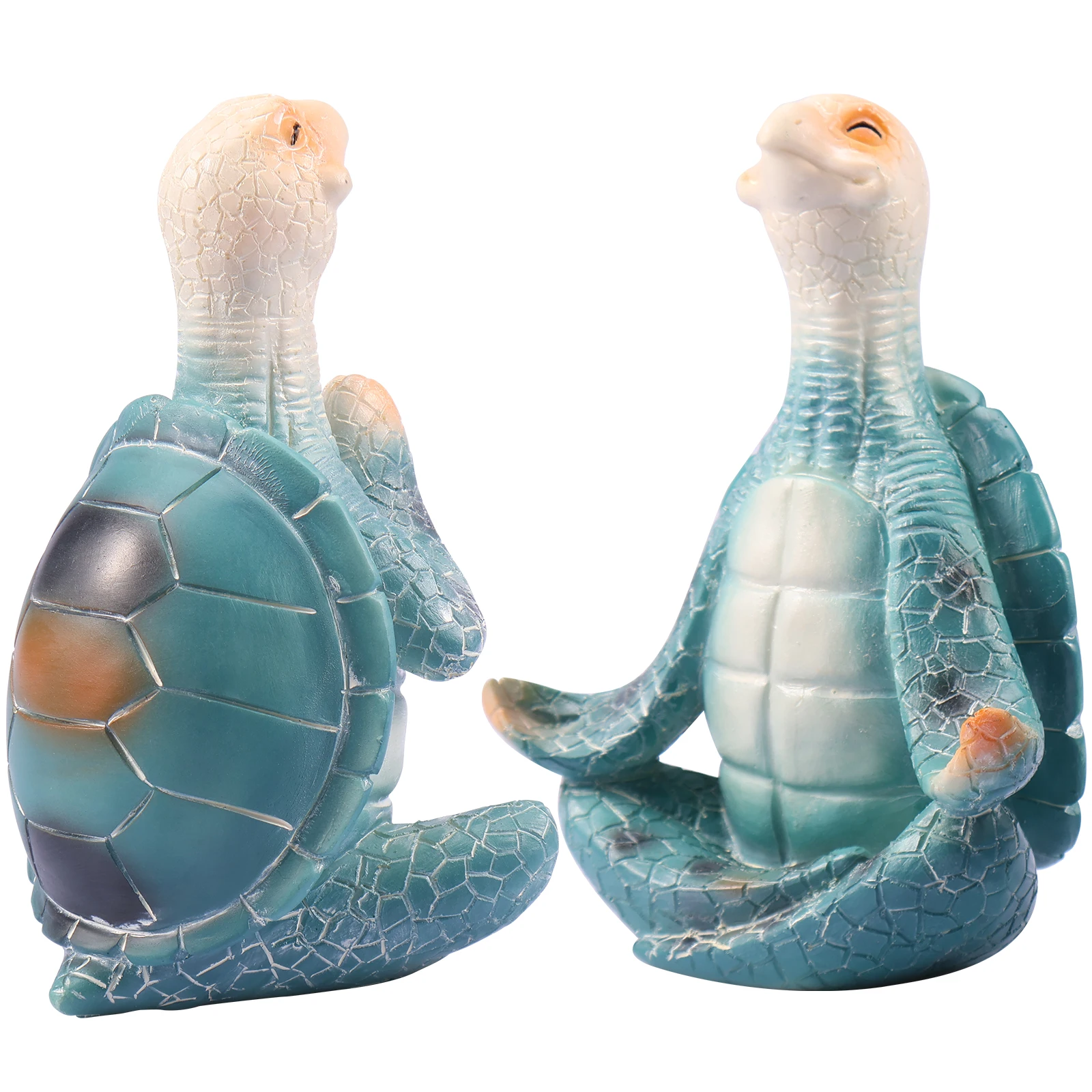 2Pcs Turtle Yoga Figurine Decorative Resin Sea Turtle Meditating Statue Creative Sea Turtle Figurines Sea Turtle Statue Summer 
2Pcs Turtle Yoga Figurine Decorative Resin Sea Turtle Meditating Statue Creative Sea Turtle Figurines Sea Turtle Statue Summer