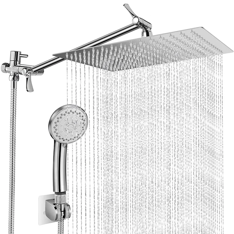 Rain Shower Head With Handheld Spray, Dual Waterfall Shower Heads,Bathroom High Pressure Hand-Held Showerhead
Rain Shower Head With Handheld Spray, Dual Waterfall Shower Heads,Bathroom High Pressure Hand-Held Showerhead