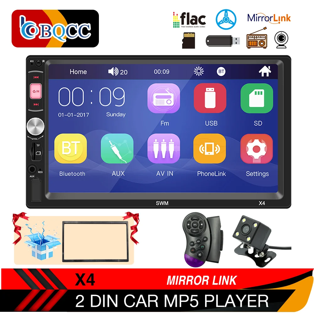 Автомагнитола 7 дюймов, MP5-плеер с Bluetooth, AUX/USB/FM, с камерой и сенсорным экраном
Автомагнитола 7 дюймов, MP5-плеер с Bluetooth, AUX/USB/FM, с камерой и сенсорным экраном