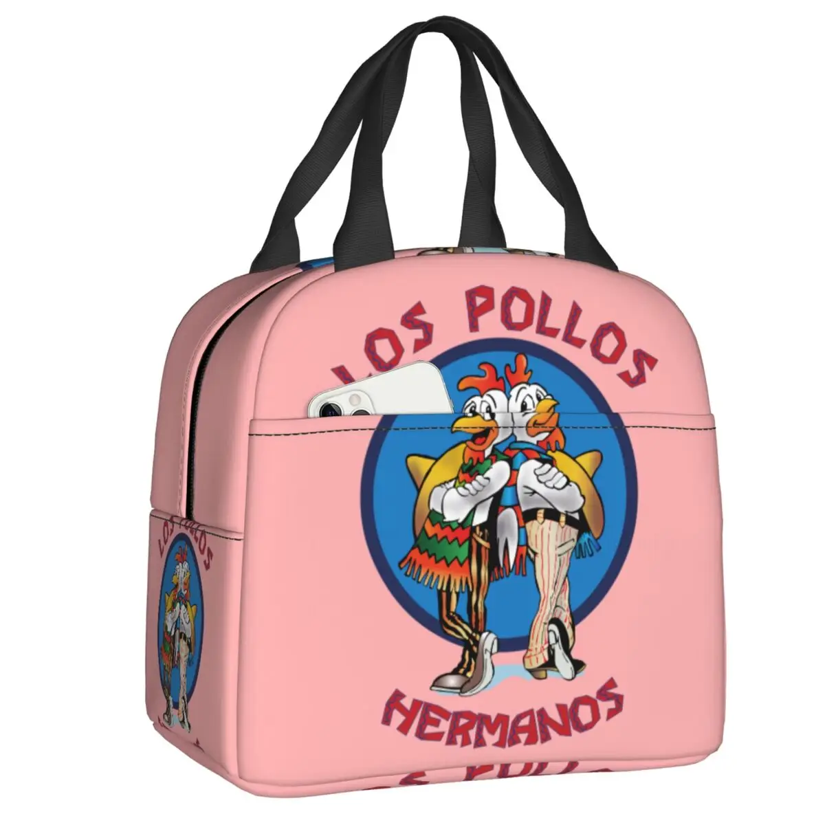 

Breaking Bad Lunch Bag for Women Los Pollos Hermanos Chicken Brothers Cooler Thermal Insulated Lunch Box Work Picnic Food Bags