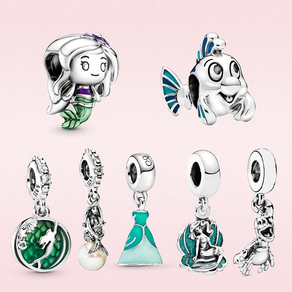 925 Sterling Silver Little Mermaid Ariel Sebastian Dangle Charm Nemo bead Fit Original PAND0RA Bracelet for women gift
925 Sterling Silver Little Mermaid Ariel Sebastian Dangle Charm Nemo bead Fit Original PAND0RA Bracelet for women gift