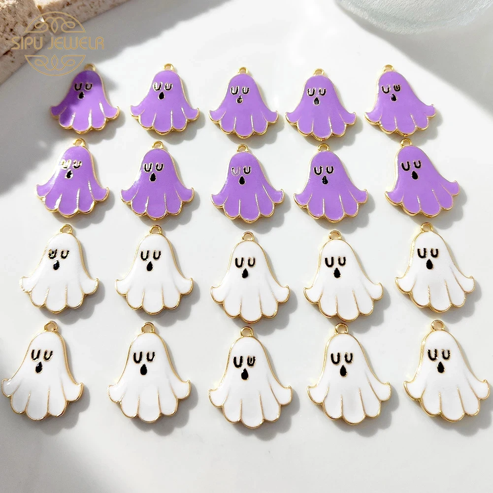 10Pcs 24*21mm Cute Enamel Glazed Ghost Charms for Jewelry Making Colorful Alloy Charms for Earrings Necklaces Making Supplies
10Pcs 24*21mm Cute Enamel Glazed Ghost Charms for Jewelry Making Colorful Alloy Charms for Earrings Necklaces Making Supplies