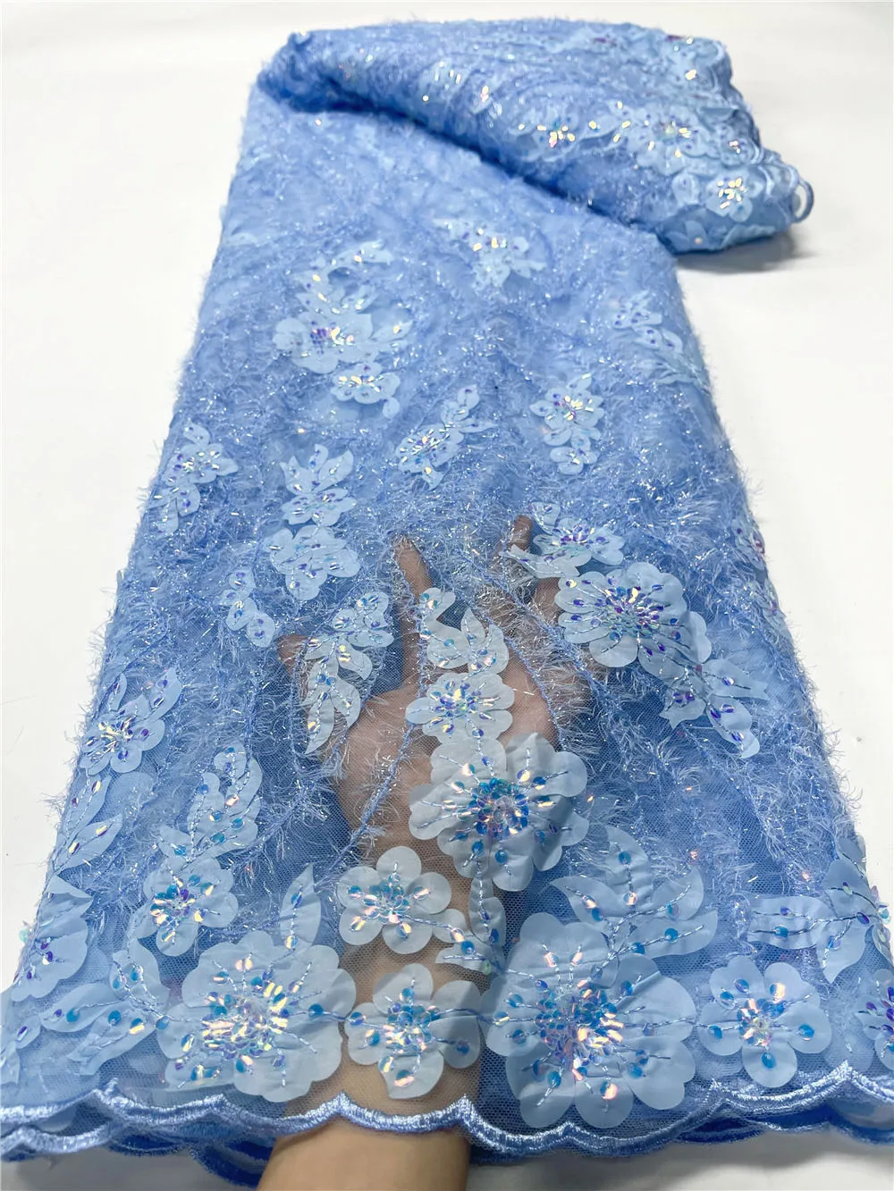 Skin Tulle Rich Sequence 2023 Embroidered 3D Chiffon Lace Luxury African Neat Fabric With Appliques Sequins wedding Wear OR4248 
Skin Tulle Rich Sequence 2023 Embroidered 3D Chiffon Lace Luxury African Neat Fabric With Appliques Sequins wedding Wear OR4248