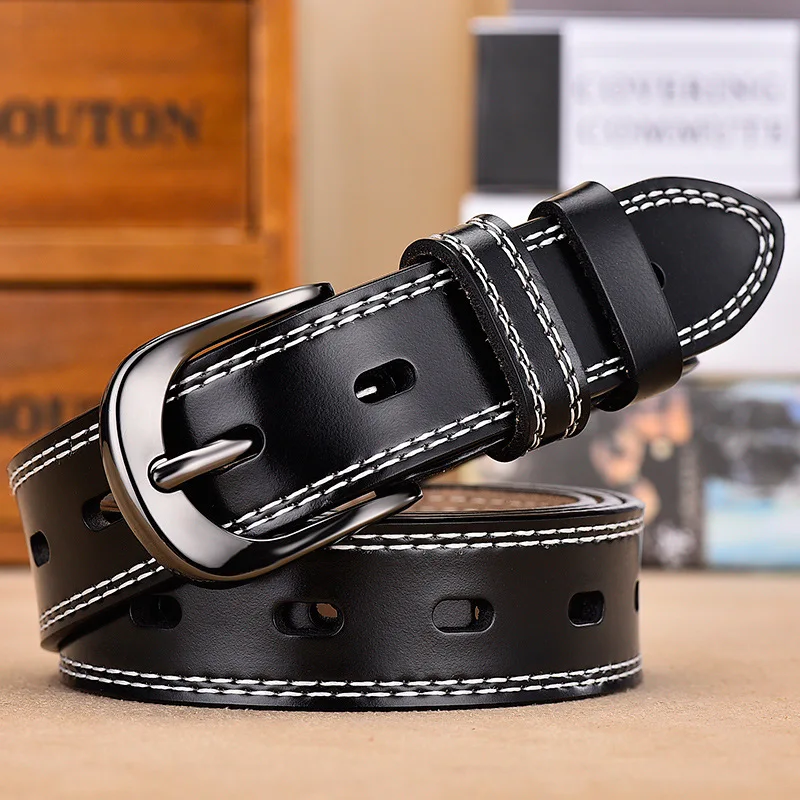 Versatile Women's Leather Belt Simple Black Needle Buckle Wide Belts for Women Designer Belt 
Versatile Women's Leather Belt Simple Black Needle Buckle Wide Belts for Women Designer Belt