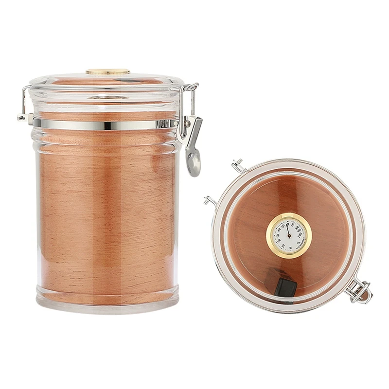Promotion! Acrylic Humidor Jar With Hygrometer And Humidifier Portable Cigar Case Transparent Box Fit 18 Cigars Tobacco
Promotion! Acrylic Humidor Jar With Hygrometer And Humidifier Portable Cigar Case Transparent Box Fit 18 Cigars Tobacco
